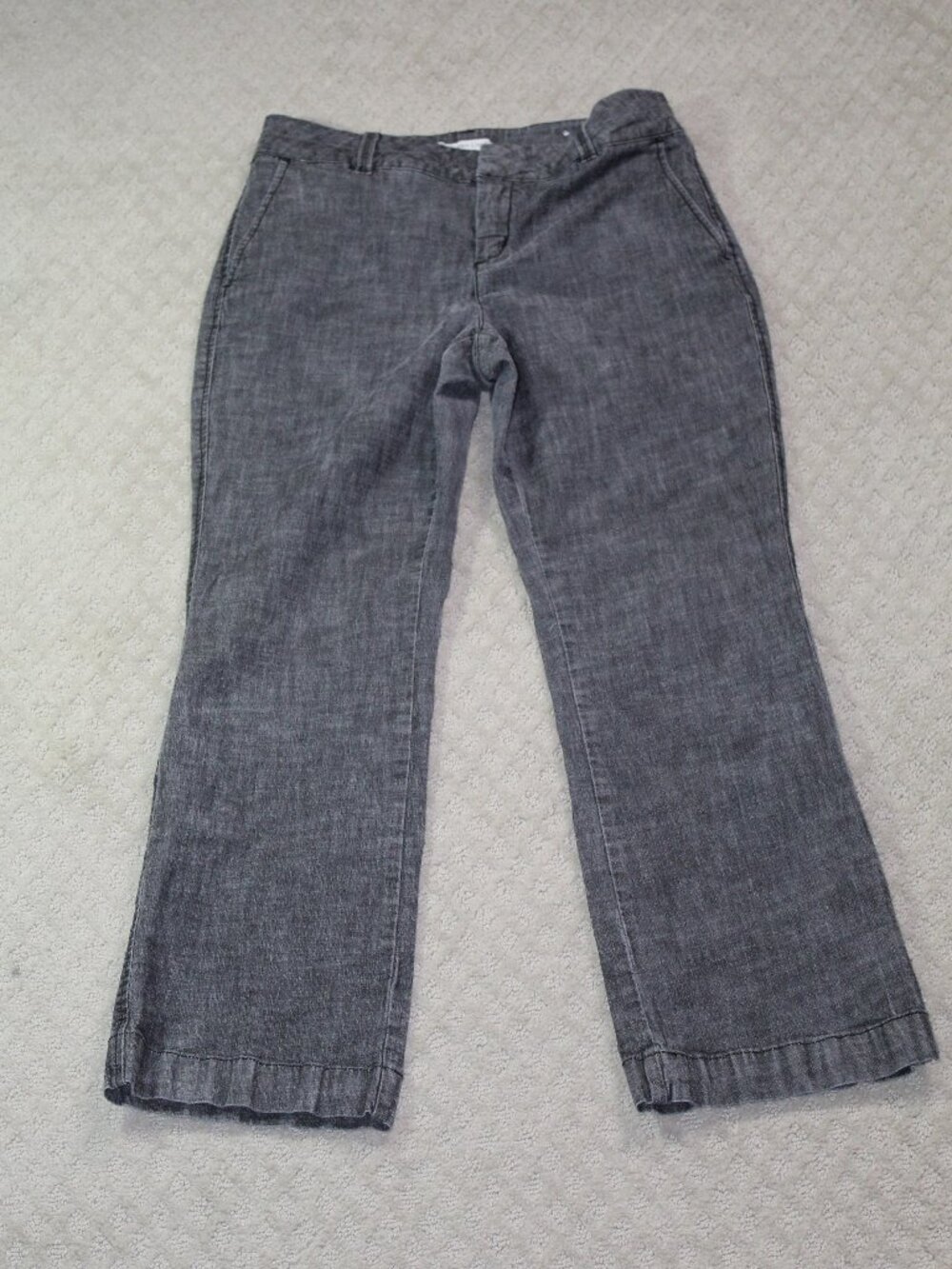 Coldwater Creek Size 10P Natural Fit Grey Cotton Spandex Chino Pants